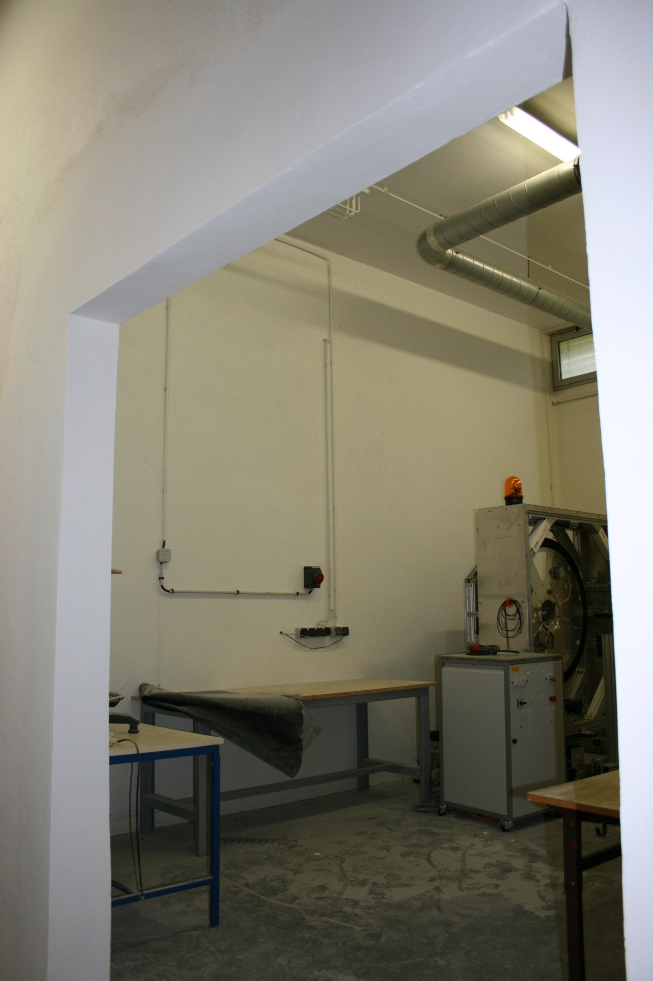 View from the entrance of the future application room