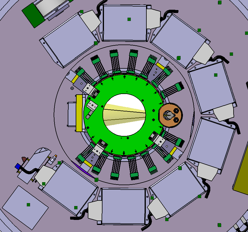 Possible layout of the first level of the ClearPET/Xpad